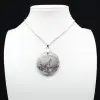 Pendentif Rond en Lépidolite - 0