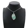 Pendentif amazonite en forme de flamme - 0