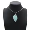 Pendentif amazonite en forme de flamme - 0