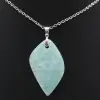 Pendentif amazonite en forme de flamme - 1