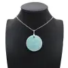 Pendentif amazonite de forme ronde - 0