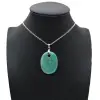 Pendentif amazonite de forme ovale - 0