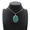 Pendentif amazonite de forme ovale - 0