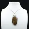 Pendentif flamme en jaspe orbiculaire - 1
