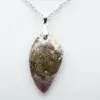 Pendentif feuille en jaspe orbiculaire - 2