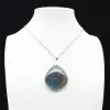 Pendentif goutte en labradorite - 1