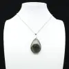 Pendentif goutte en labradorite - 1