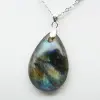 Pendentif goutte en labradorite - 2