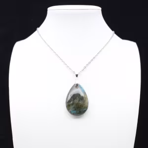 Pendentif goutte en labradorite