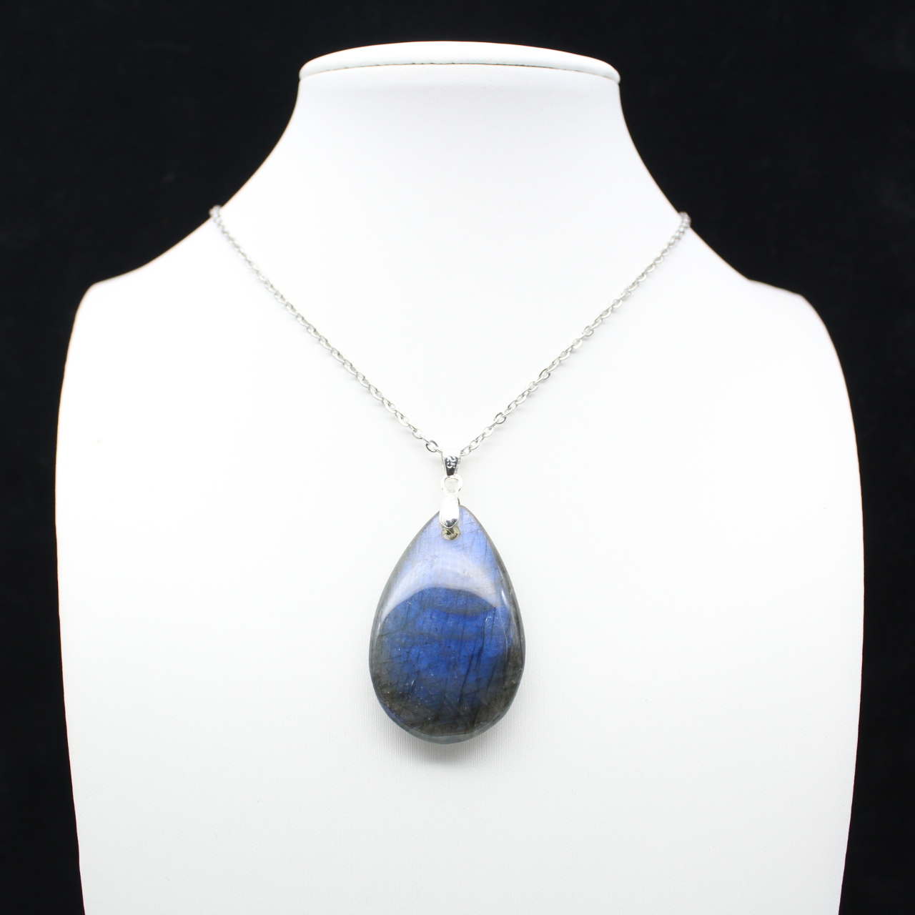 Pendentif goutte en labradorite