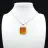 Pendentif carré en cornaline