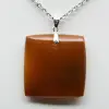 Pendentif carré en cornaline - 1