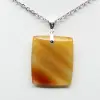 Pendentif carré en cornaline - 1