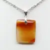Pendentif carré en cornaline - 1
