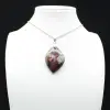 Pendentif flamme à inclusion de Tourmaline rose - 0