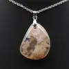 Pendentif goutte en agate fleur - 2