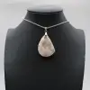 Pendentif goutte en agate fleur - 0