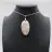 Pendentif ovale en agate fleur