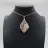 Pendentif losange en agate fleur