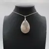 Pendentif goutte en agate fleur - 0