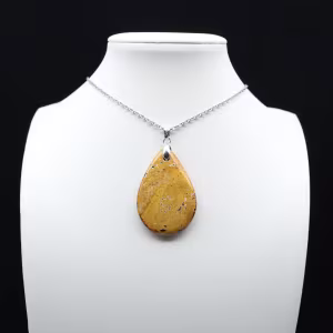 Pendentif goutte en jaspe impérial
