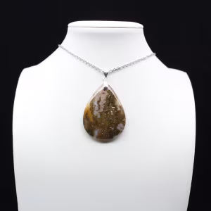 Pendentif goutte en jaspe impérial