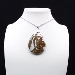 Pendentif goutte en jaspe impérial