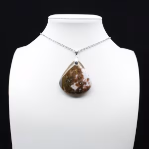 Pendentif goutte en jaspe impérial