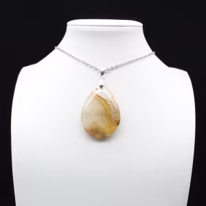 Pendentif goutte en jaspe impérial