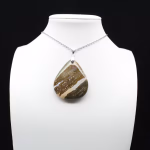 Pendentif goutte en jaspe impérial