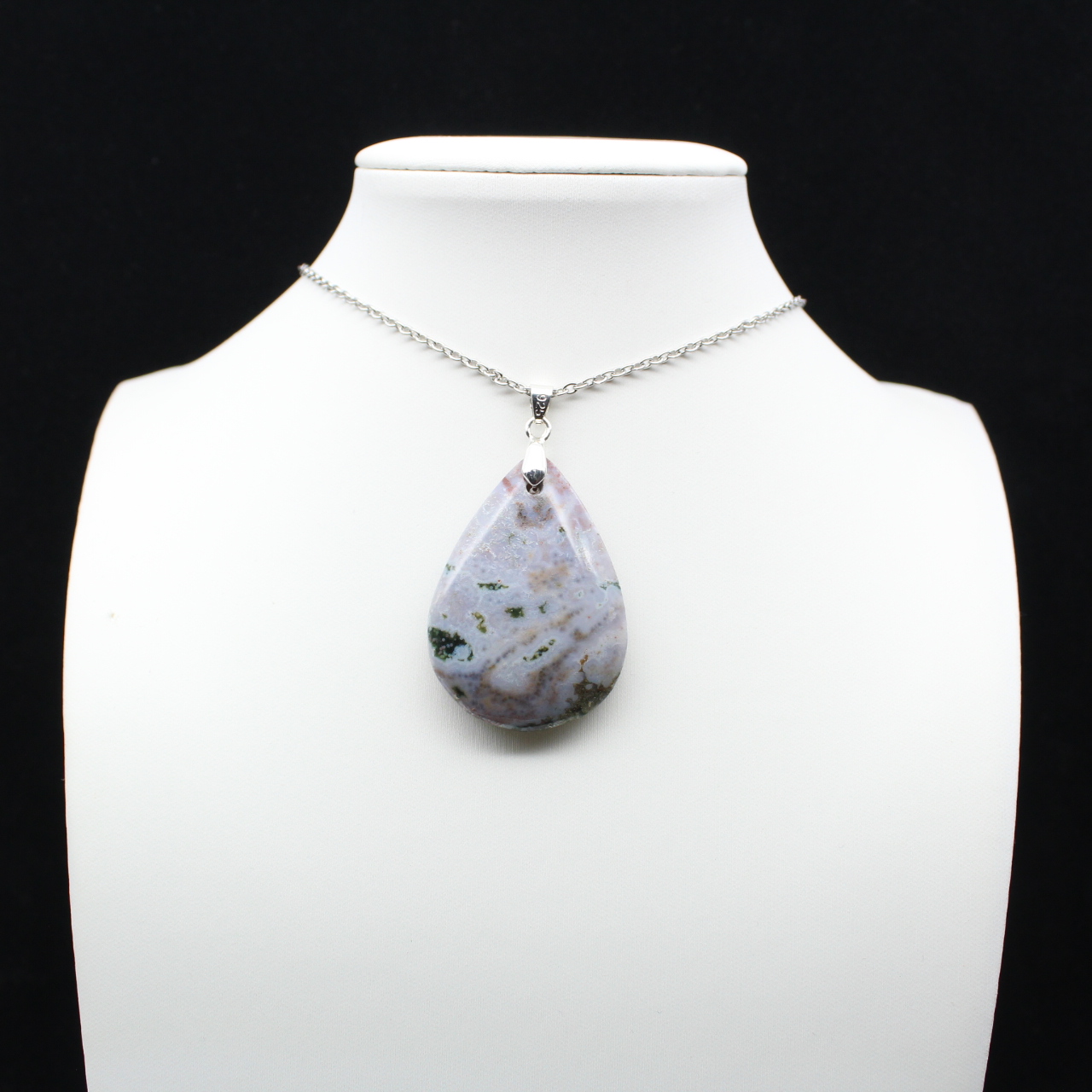 Pendentif goutte en jaspe impérial