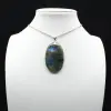 Pendentif ovale en Labradorite - 0