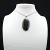 Pendentif ovale en Labradorite - 0
