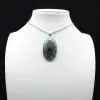 Pendentif ovale en Labradorite - 0