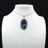 Pendentif ovale en Labradorite - 0