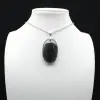 Pendentif ovale en Labradorite - 0