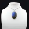 Pendentif ovale en Labradorite - 0