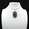 Pendentif ovale en Labradorite - 0
