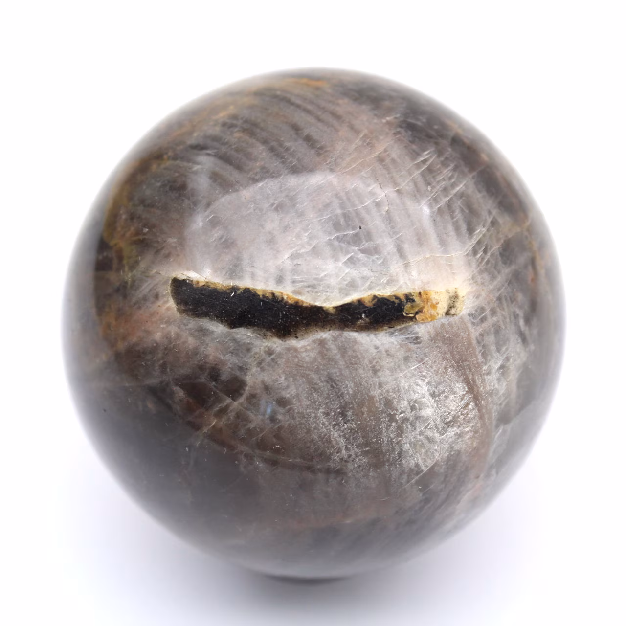 Sphère en microcline noire