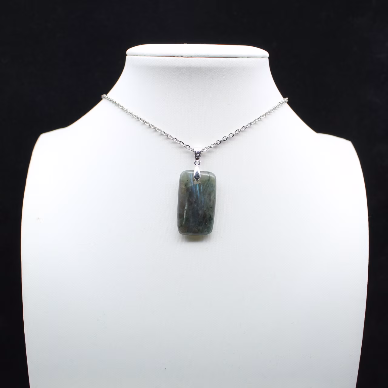 Pendentif rectangle en labradorite