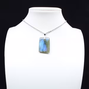 Pendentif rectangle en labradorite