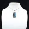 Pendentif rectangle en labradorite - 0