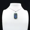 Pendentif rectangle en labradorite - 0