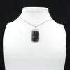 Pendentif rectangle en labradorite - 0