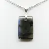 Pendentif rectangle en labradorite - 1