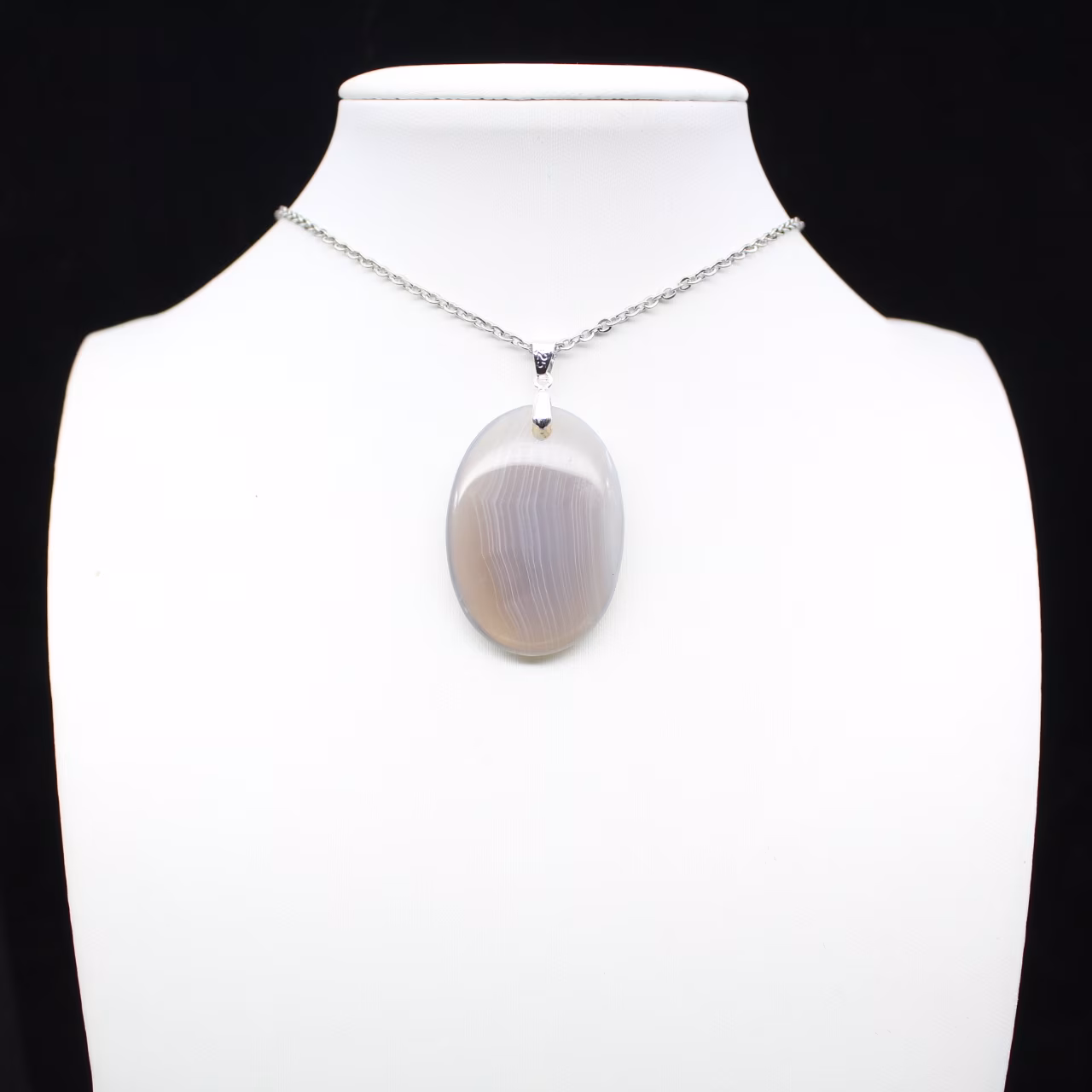 Pendentif en agate rubanée