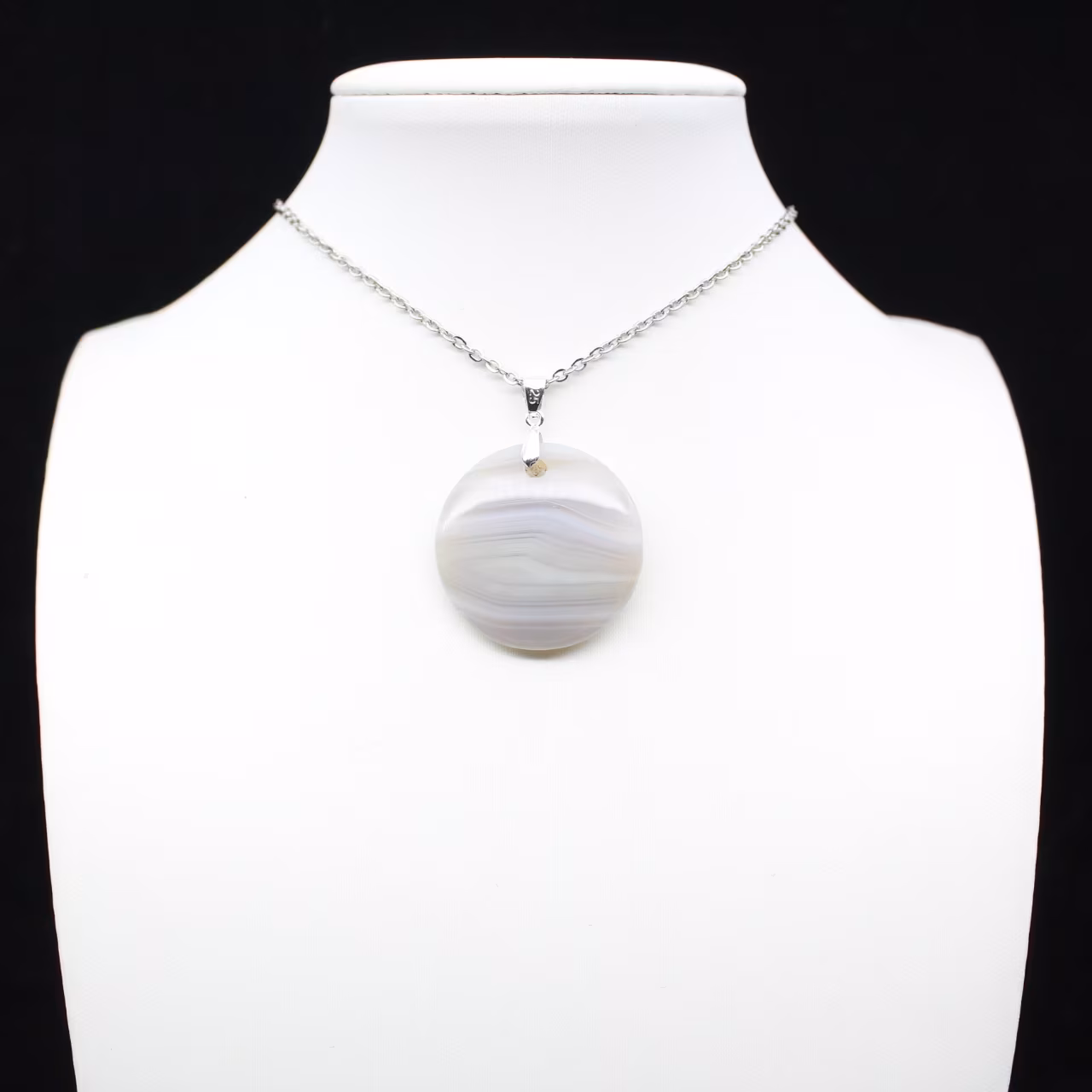 Pendentif en agate rubanée