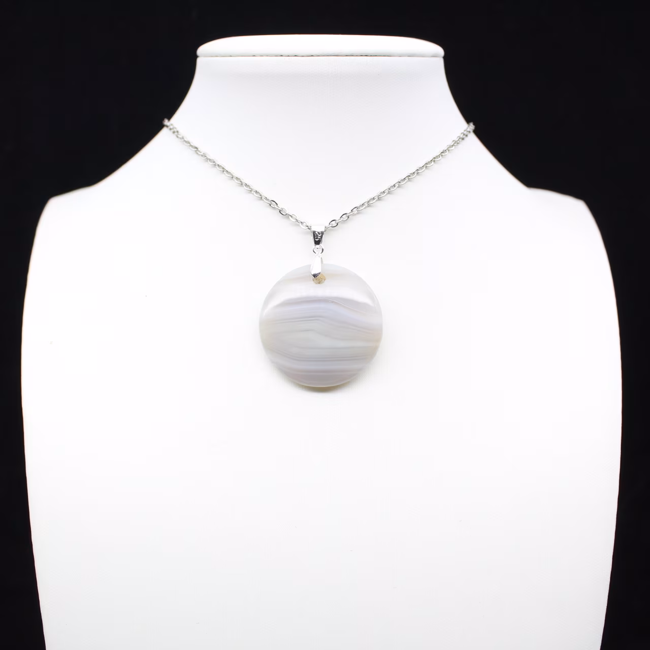 Pendentif en agate rubanée