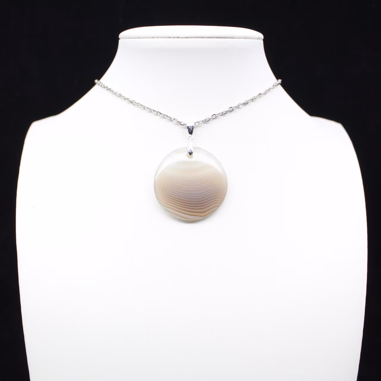 Pendentif en agate rubanée