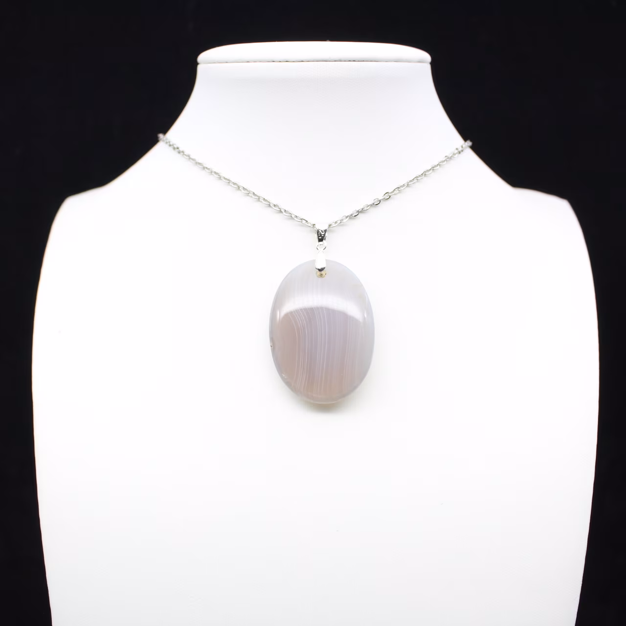 Pendentif en agate rubanée